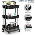 thumbnail image 3 of Carrito Organizador Bluelander de Metal Negro, 3 of 5