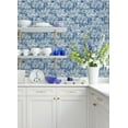 thumbnail image 4 of Advantage Dori Blue Painterly Floral Wallpaper, 4 of 6