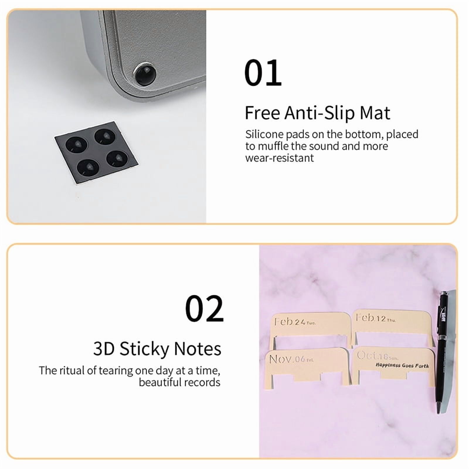 Time Piece Calendar 2026 Desk Calendar With LED Light 3D Tear-away Calendar Paper Carving Art Pad Notepad Gift Christmas