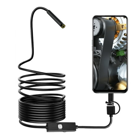 Endoscope 0.3MP Endoscope 3 in 1 Endoscope with Adjustable LEDs 2 meters