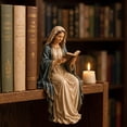 thumbnail image 4 of Ktlvex Virgin Mary Figures & Jesus Figure Religious Shelf Sitter Reading Figurine for Bookshelf Home Desktop Faith Decor (B), 4 of 6