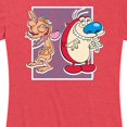 thumbnail image 3 of Ren & Stimpy - Friendly Laughter - Women's Short Sleeve Graphic T-Shirt, 3 of 5