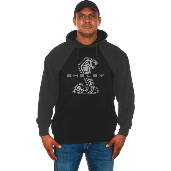 JH Design Men’s Shelby Cobra Snake Black & Charcoal Pullover Hoodie Sweatshirt