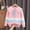 Pink, variant on fnnxnal Girls Pullover Sweaters Cotton Knit Long Sleeve Warm Sweater for Kids Size 4-5T Pink Cute Winter Crew