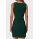 thumbnail image 2 of Vestido formal PRETTYGARDEN Verano 2025 con botones, verde, 2 of 6