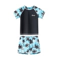 thumbnail image 5 of LRen Rash Guard for Boys Toddler Swimsuit Set Boys Two Piece Bathing Suit Swimwear Quick Dry Rash Guard Bathing Suits with Trunks,4-5 Years, 5 of 8