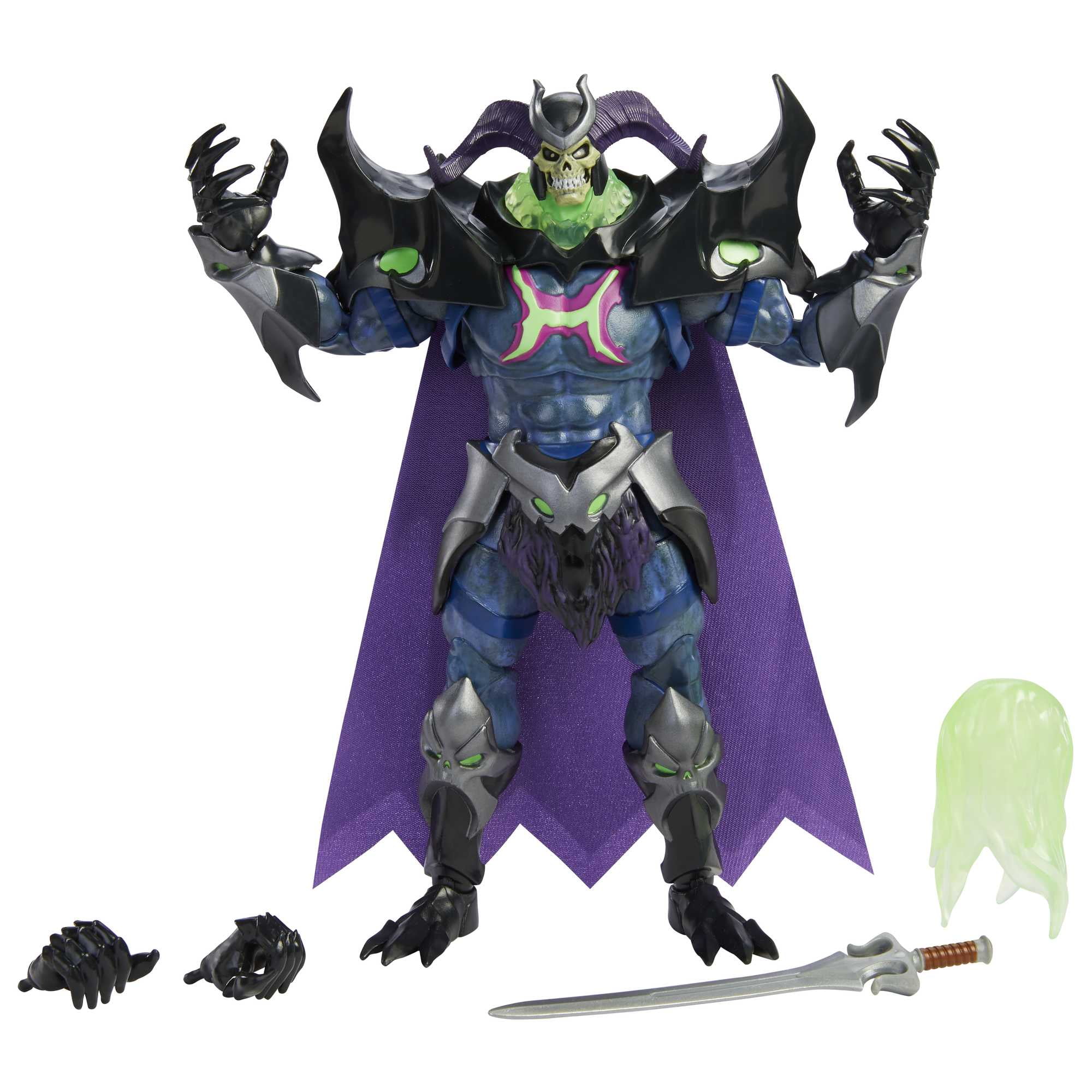 Masters Of The Universe Vintage Skeletor Action Figure - 5.5 Inch Super7 Replica With Accessories