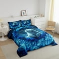 thumbnail image 3 of Seal Comforter Set Dream Catcher Quilt Bed Set,Blue Rose Flowers Feather Bedding Sets Full,Nautical Sea Animals Duvet Insert,Exotic Bohemian Decor, 3 of 7