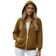 thumbnail image 5 of Tops babydoll,Sudadera con capucha y cremallera para mujer, chaqueta polar de poliéster suave, abrigo informal de manga larga para otoño, sopatenor, 5 of 8