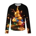 thumbnail image 4 of Men's Christmas T Shirts Santa Xmas Tree Graphic Pullover Crewneck Print Tees Ugly Christmas Sweatshirts, XMA-Gold02 3XL, 4 of 5