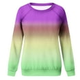 thumbnail image 5 of ShomPort Women's Casual Long Sleeve Gradient Color Tops Crewneck Sweatshirts Cute Loose Pullover, 5 of 5
