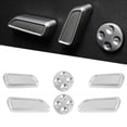 thumbnail image 3 of Bezel 6pcs Auto  Adjustment Button Cover Trim Aluminium Alloy Fit for  Model 3/Y/X/S, 3 of 8
