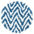 thumbnail image 5 of SAFAVIEH Giuseppe Chevron Shag Area Rug, Ivory/Blue, 2'6" x 4', 5 of 11