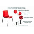 thumbnail image 4 of Juego de 2 Sillas de Comedor LeisureMod Acrílico Transparente Rojo, 4 of 9