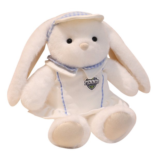Muñeco de peluche con forma de conejo de peluche con dibujos animados de 40 cm, color azul marino