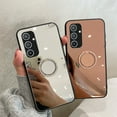 thumbnail image 6 of Allytech Mirror Case for Samsung Galaxy A55 for Girls Women Makeup, Bling Rhinestone Ring Holder Finger Grip Kickstand Cover, Full Body Protection Precise Cutouts Shockproof Case - Gold, 6 of 10