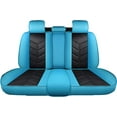 thumbnail image 3 of NINTE Universal PU Leather Car Seat Cushions Luxury Protectors Front Rear Auto Seat Covers Blue & Black 7PCS, 3 of 6