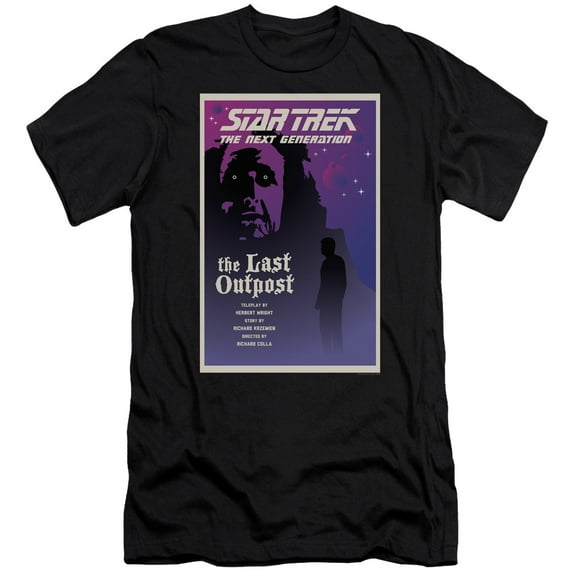 Star Trek Tng Season 1 Episode 5 Premium Canvas Adult Slim Fit 30/1 T-Shirt Black