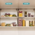 thumbnail image 5 of Sorbus 4-Pack Tall Square Airtight Food Storage Containers – Clear Stackable Pantry, 5 of 8