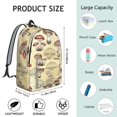 thumbnail image 5 of Mushroom and Leaf Beige Pattern Backpack for School, Cute School Bag with Adjustable Shoulder Straps and Padded Back, 15.7"x11.8"x5.5", 5 of 5