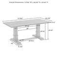 thumbnail image 3 of Pemberly Row Contemporary 5-Piece Dining Table Set in Dark Oak/Creme, 3 of 9