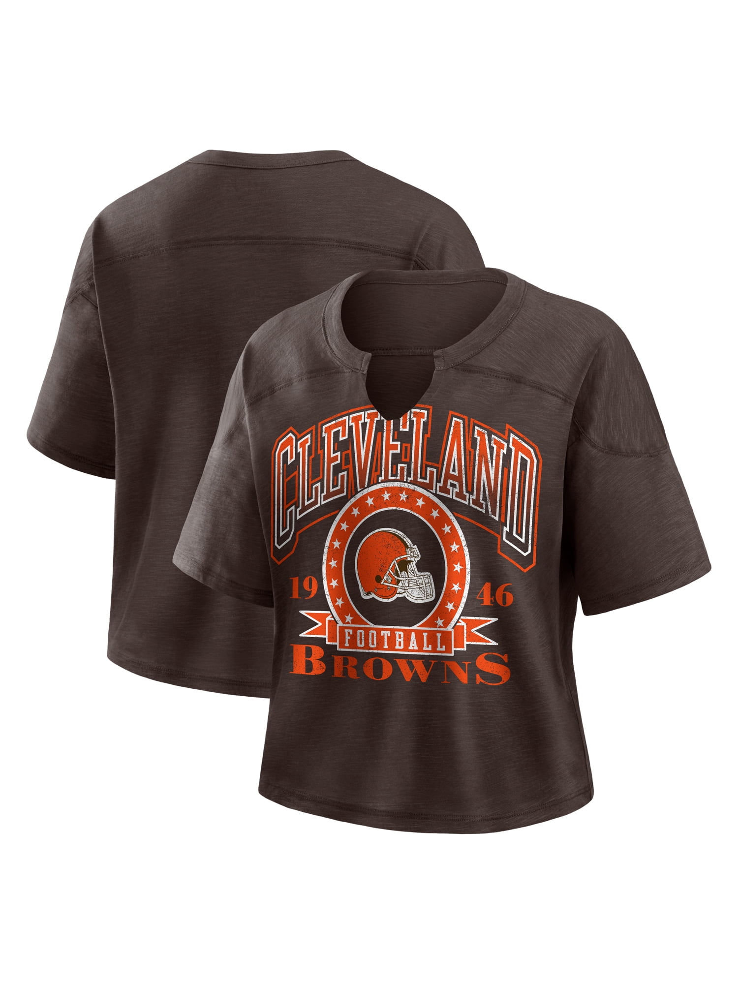 NFL Cleveland Browns Women's Cotton Brown Short Sleeve T-Shirt