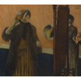 thumbnail image 2 of Edgar Degas 16x15 Black Ornate Wood Framed Double Matted Museum Art Print Titled - At the Milliner's (1882), 2 of 5