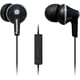thumbnail image 1 of Panasonic ErgoFit Auriculares con micrófono y controlador de llamadas Compatible con iPhone, Android y Blackberry - RP-TCM125-K - In-Ear (Negro), Almohadillas S/M/L, 1 of 3