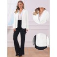 thumbnail image 2 of DARING DIVA Women's Notched Lapel One Button Work Office Suit Jackets XS White, 2 of 6