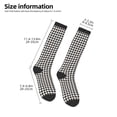 thumbnail image 2 of Fotbe Houndstooth Black And White Calcetas Divertidas Estampadas para Hombre y Mujer, Calcetas de Algodón hasta la Rodilla para Caminar, Correr, Enfermería y Embarazo, 2 of 6