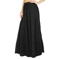 thumbnail image 2 of Phagun Women's Long Skirt Bohemian Gypsy Tiered Cotton Maxi Skirt Beach Wear, 2 of 6