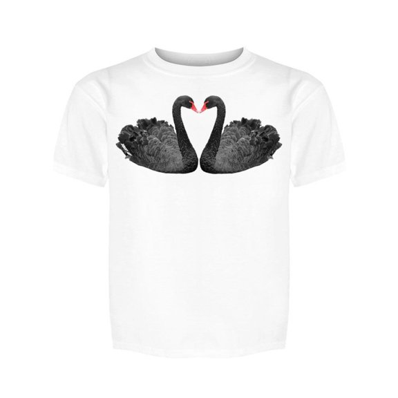 Two Romantic Black Swans Tee Girl's -Image by Shutterstock