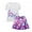 T-Shirt + Skirt Q433-Purple, variant on HAWEE Magic Princess Costume Girl Print Short Sleeve Casual Dress For Girls Ages 3-12 Years