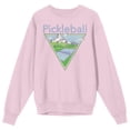 thumbnail image 4 of Pickleball Court Adult Pink Crew Neck Sweatshirt-XL, 4 of 5
