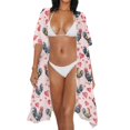 thumbnail image 3 of HELLHERO Rooster Heart Pattern Bikini Coverups Casual Polyester Fashion Beach Cover Up, 3 of 6