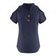 thumbnail image 4 of Loose Off The Shoulder Tops For Women Color Sólido Cuello en V Linen Feel Camiseta de Manga Corta, Tops de Lino para Mujeres Loose Fit Verano, 4 of 9