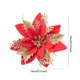 thumbnail image 2 of 5/10 Uds. Flor Artificial dorada decorativa de 5,51 pulgadas para decoración de corona de árbol de Navidad, 2 of 8