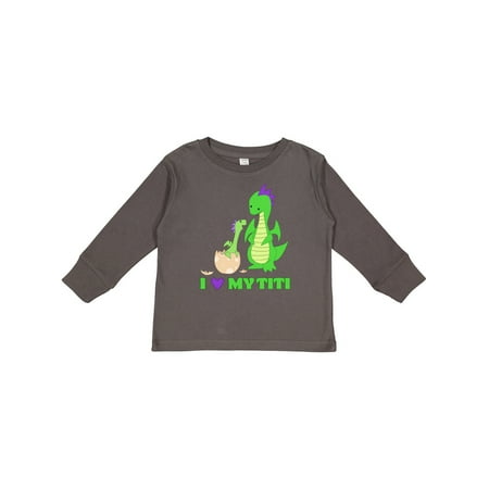 

Inktastic I Love My Titi Gift Toddler Boy or Toddler Girl Long Sleeve T-Shirt