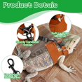 thumbnail image 2 of 3 Sizes Bearded Dragon Harnesses and Leash Set, Adjustable Soft Leather Lizard Leash Harness Small Animal Walking Vest with Traction Rope for Small Reptiles Squirrel Rat Bearded Dragon Lizard, 2 of 8