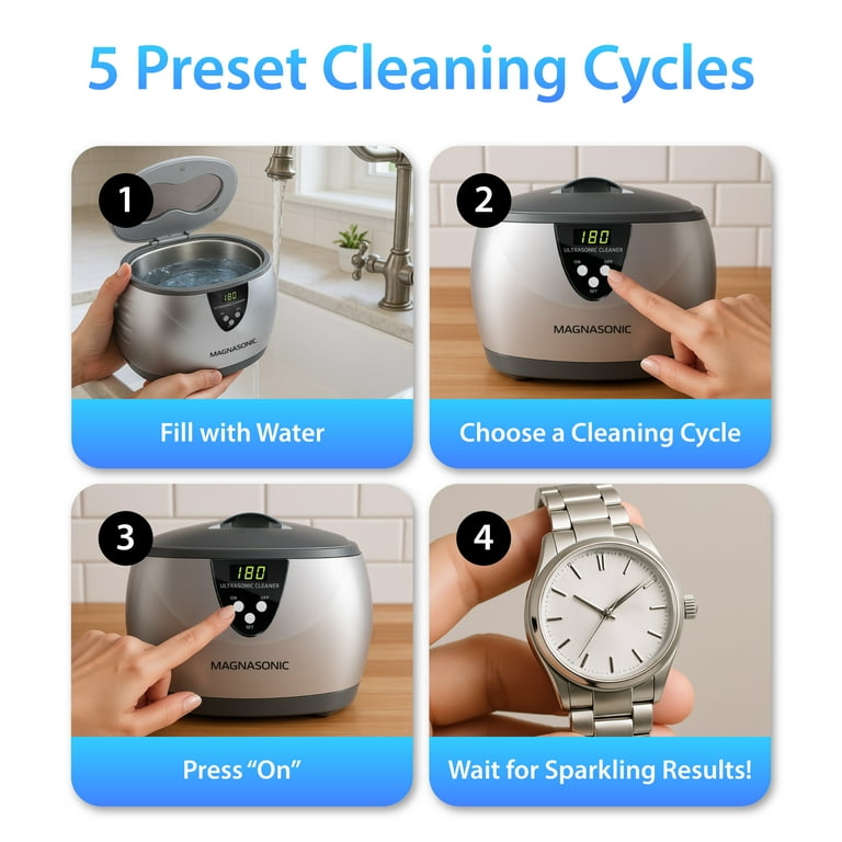 Magasonic Ultrasonic Jewelry Cleaner - Professional Glasses