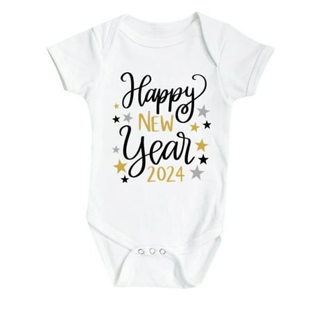 

Happy New Years Baby Romper My First New Years Outfits Girl Boy Bodysuit Baby Rompers Girl Baby Boy S Clothing Onesies 6-9 Months