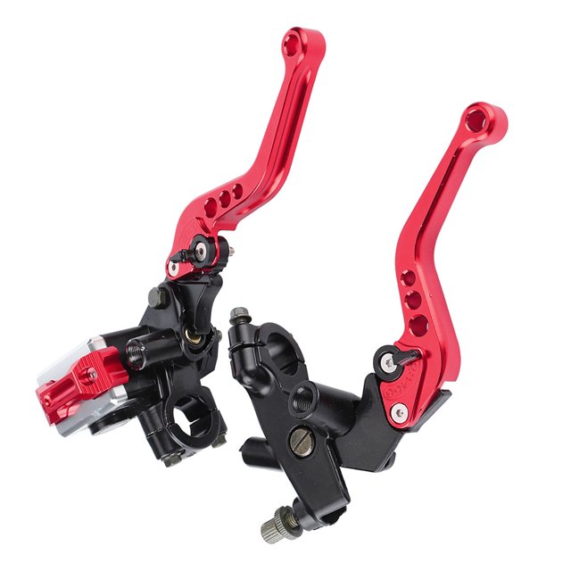 Universal CNC Aluminum Motorcycle Brake Master Cylinder Levers Kit with Adjustable Distance, for Most 7/8inch Handlerbar