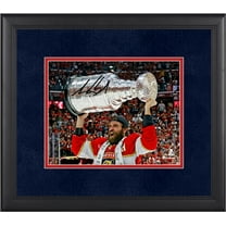 Aaron Ekblad Florida Panthers Framed Autographed 2024 Stanley Cup Champions 8" x 10" Raising Cup Photograph - Fanatics Authentic Certified