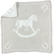 thumbnail image 1 of Barefoot Dreams Manta de recepción festoneada para bebé CozyChic - Piedra y caballo balancín Piedra y blanco 30 x 32 Manta de recepción festoneada CozyChic, 1 of 2