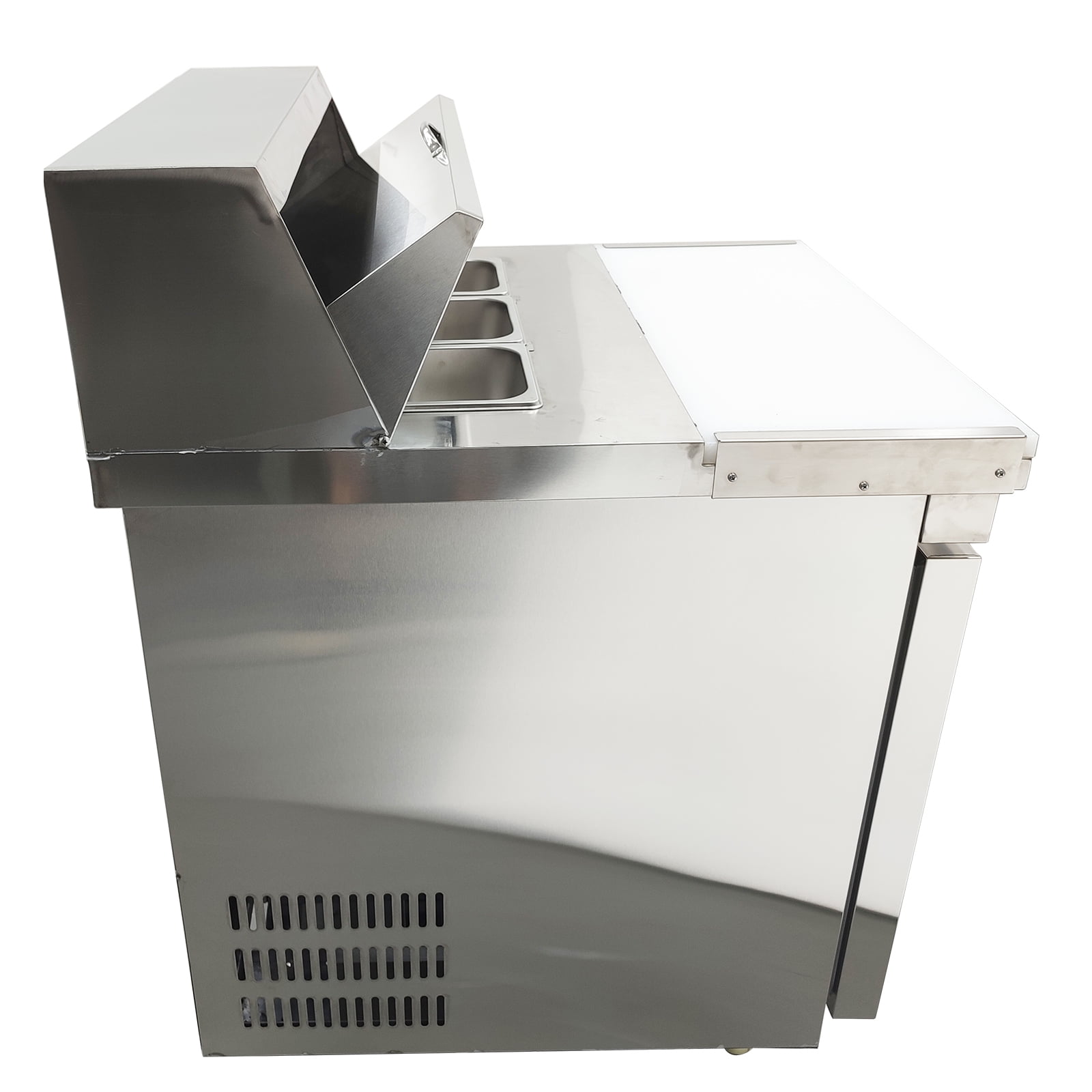 163L Commercial Sandwich Prep Table Refrigerator Air Cooled Salad Table Workbench