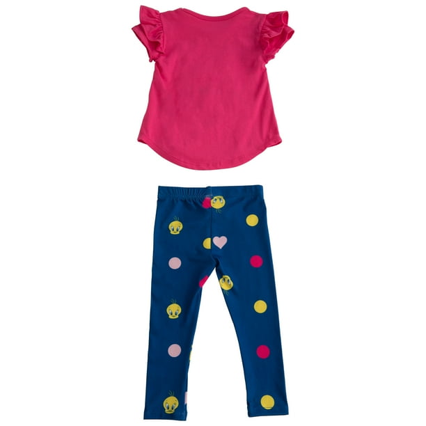 Looney Tunes Tweety Bird So Fabulous Infant 2 Piece Pajama Set Toddler 4T Walmart