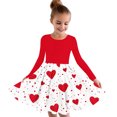 thumbnail image 2 of Tauxra Robe à Manches Longues pour Filles de 4 à 14 Ans, Imprimé de la Saint-Valentin, Décontractée, Col Rond, Extensible, Douce, Formelle, 2 of 8