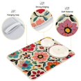 thumbnail image 4 of Yayeee Dish Drying Mat for Kitchen Counter Ultra Absorbent Easy Clean Pad 24x18", Colorful Flowers, 4 of 7