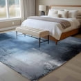 thumbnail image 4 of Blue Color Block 5x7 Area Rugs for Living Room, Abstract Shabby Modern Art Non Slip Floor Mat Washable Low-Profile Indoor Carpet for Bedroom, Dining Room, Bathroom, 4 of 9