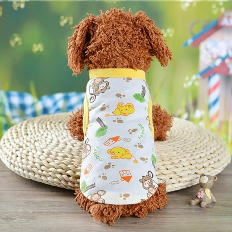 Cute Pet Clothes Cartoon Pet Clothing Summer Shirt Casual Vests